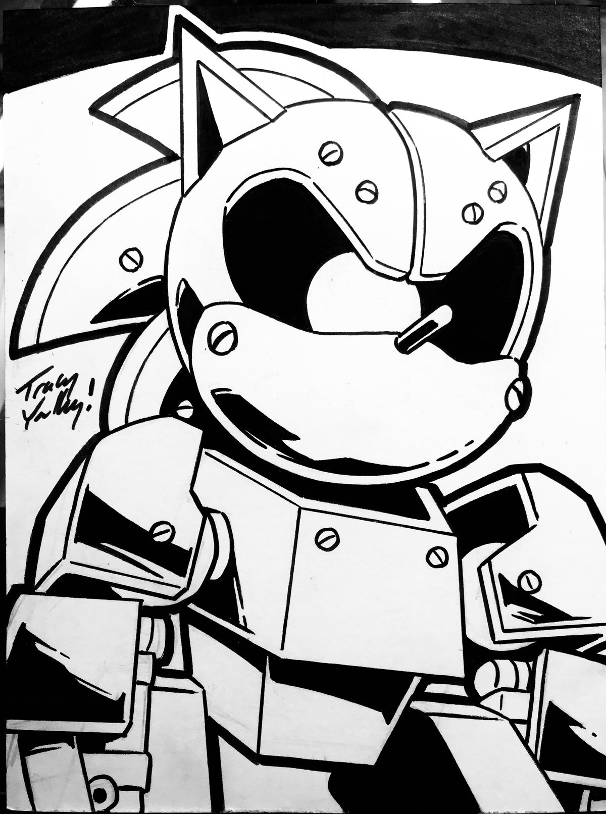 Mecha Sonic art card