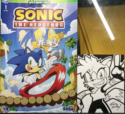 Tangle sketch card and comic set