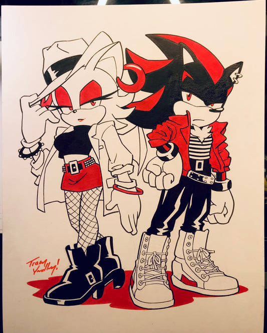 80’s fashion Rouge and Shadow