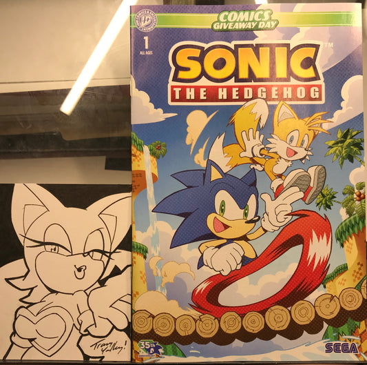 Rouge sketch and comic set
