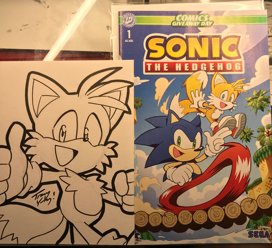 Tails sketch and comic set