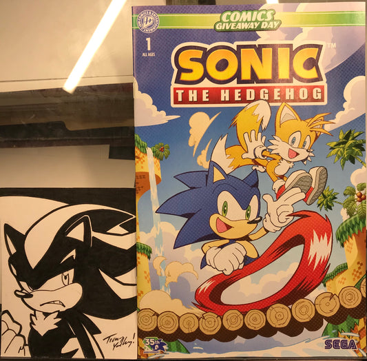 Shadow sketch and comic set